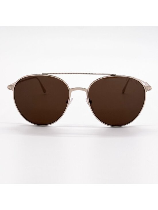 NEW TOM FORD TOMASSO SUNGLASSES TF691 28E AVIATOR GOLD/BROWN UNISEX EYEWEAR FT06 main image 7